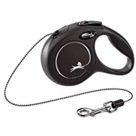 FLEXI CLASSIC CAT CORDÓN ESPECIAL GATOS COLOR NEGRO 3M DE CUERDA NAYECO