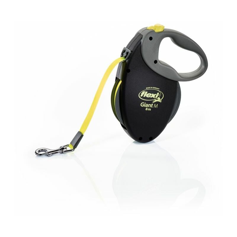 Flexi - Laisse Giant m Tape 8 m black/ neon yellow GT2-210-S-NEO-14
