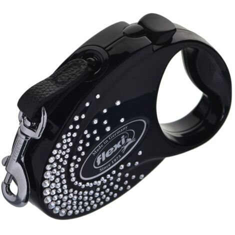 Flexi Glam correa negra para perro talla S