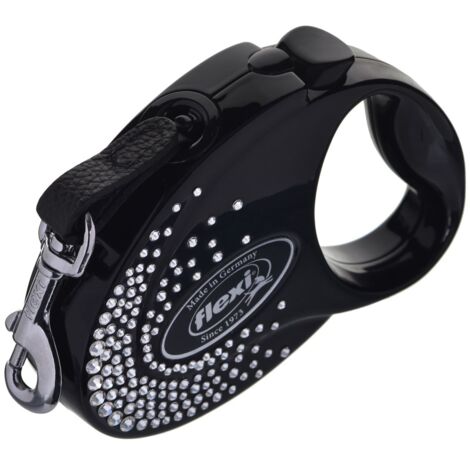 Flexi Glam guinzaglio nero per cane taglia S