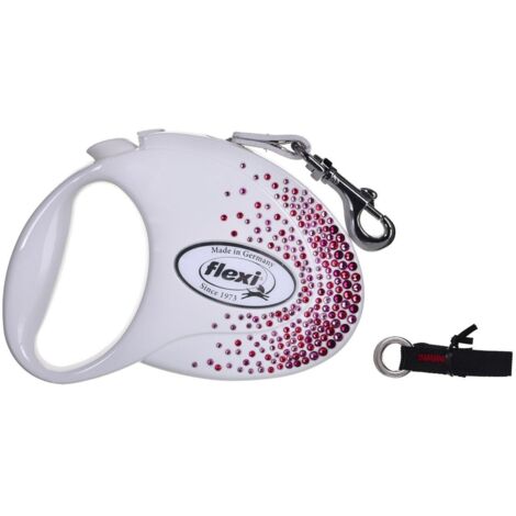 Flexi Glam Splash correa retráctil blanca 5 m
