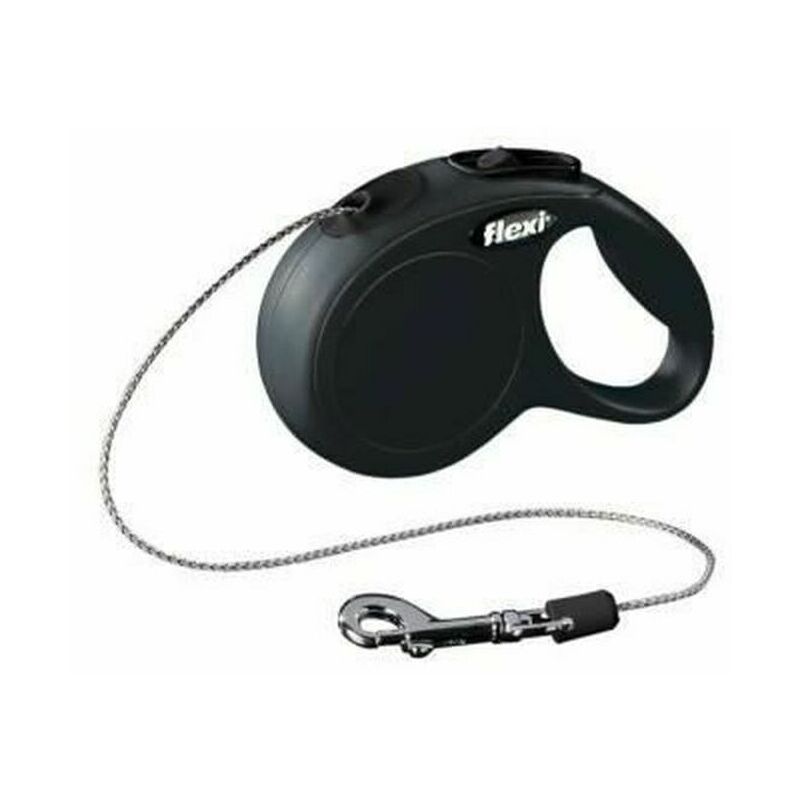 

Correa extensible flexi classic 's' cordon 8mt hasta 12kg negro - Nayeco