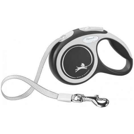 Flexi NEW Comfort Retractable Tape Dog Lead - Black(XS: 3 m)