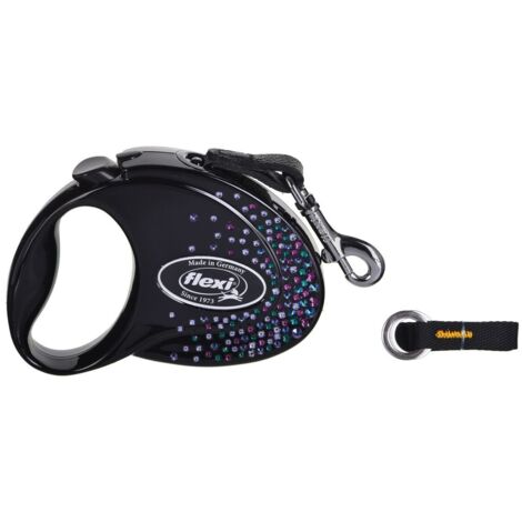 Flexi Splash Mystic correa negra con elementos Swarovski