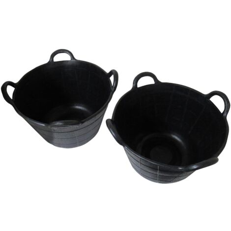 Set of 3) 20L Flexi Tub With Handles Multi Use Builders Storage Buckets Mix  UK