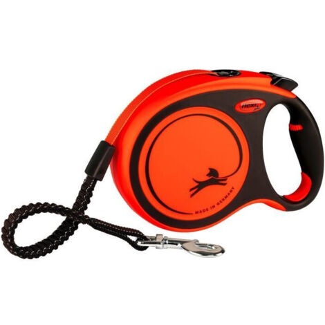 flexi XTREME guinzaglio per cane nero e arancione 8 metri