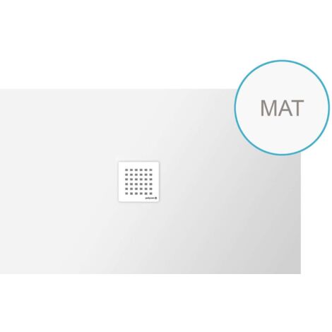 FLEXIA Cast Marble Shower Tray 130x80cm, Cuttable selon votre Req, tapis blanc