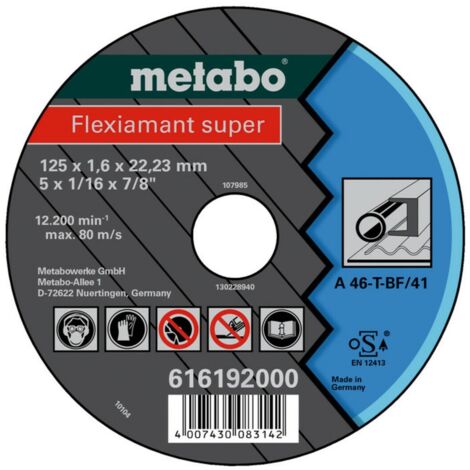 Flexiamant super 125x1,6x22,2 Stahl-Trennräder Metabo