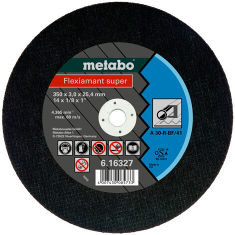 Flexiamant super 300 x 2,5 x 25,4 acier, meule de tronçonnage, modèle droit metabo 10 pièces