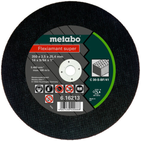 Flexiamant super 350 x 3,5 x 25,4 pierre, meule de tronçonnage, modèle droit metabo 10 pièces