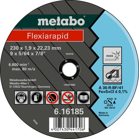 Flexiarapid 115x1,6x22,2 Edelstahl-Schneidräder Metabo