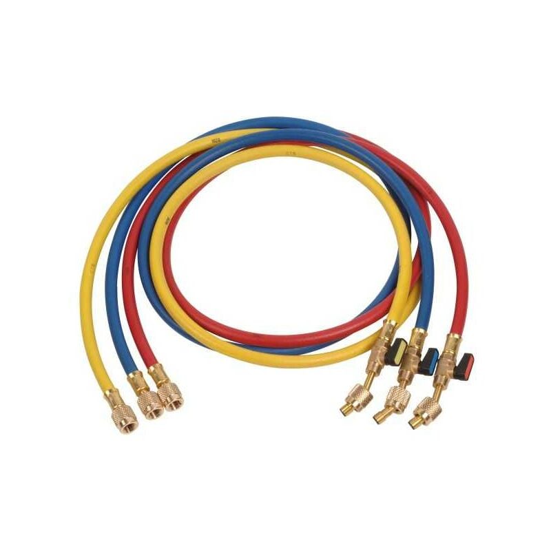 Plombservice - Lot de 3 flexibles clim bleu rouge jaune 150cm 1/4'-5/16'