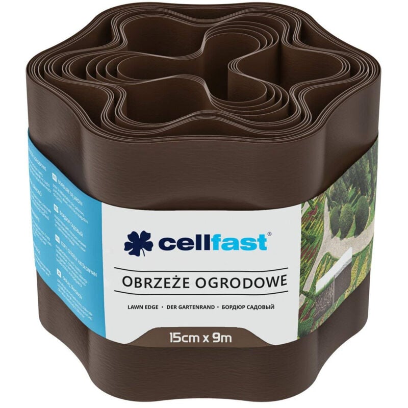Rouleau de bordure de jardin flexible (marron, 150 mm x 9 m) Cellfast 5901828850875