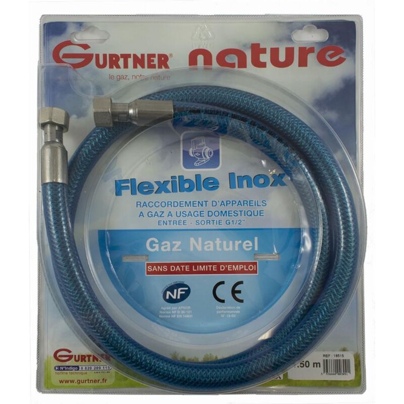 Flexible à gaz, durée illimitée, 1.50M
