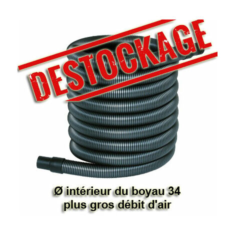 ATEPAC Flexible ALDES 8 M + embouts pour toutes les gammes d'aspiration centralisée Aldes, Ø intérieur du boyau 34 version optimisé plus gros débit d'air