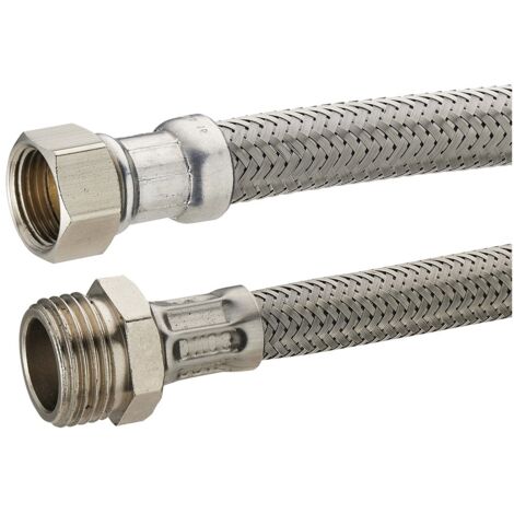 Flexible alim  inox mf 1/2 - 1/2 l:500 dn8 plaquette 1 pièce