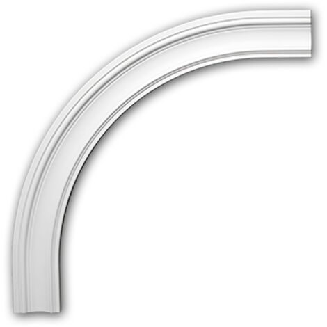 main image of "Flexible arch frame Profhome 487032F Facade element Window surround Deco element Neo-Classicism style white"