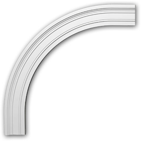 main image of "Flexible arch frame Profhome 487033F Facade element Window surround Deco element Neo-Classicism style white"