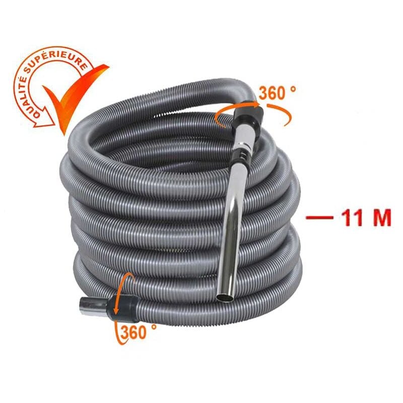 Flexible aspiration centralisée standard - gris - longueur au choix (de 4 à 15m) - 11m