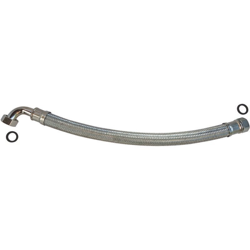 Flexible chauffage 1 écrou tournant 3/4' - 1 écrou tournant coudé 3/4' - 1000 mm