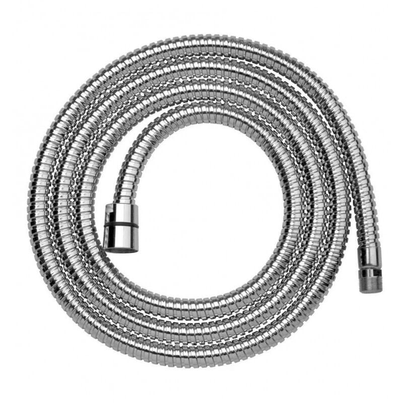 Flexible chromé 2 mètres pour mitigeur baignoire conique femelle 15x21, mâle 15x100.