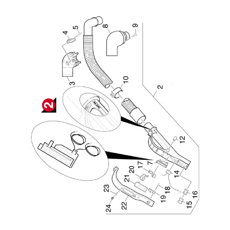 Karcher - flexible complet pour pieces aspirateur nettoyeur petit...