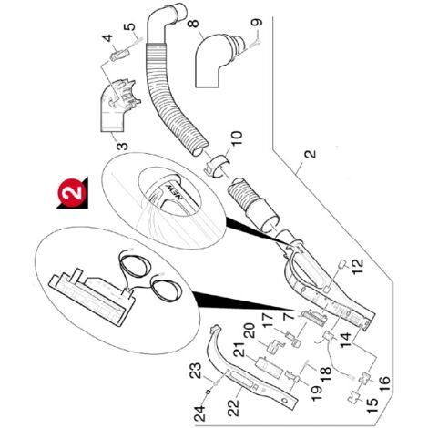 FLEXIBLE COMPLET pour PIECES ASPIRATEUR NETTOYEUR PETIT...