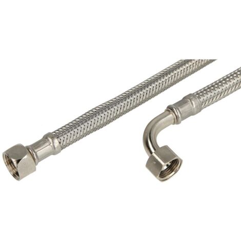 Flexible d'alimentation d'eau potable 3/8’’ écrou 3/8’’ écrou coude 90°