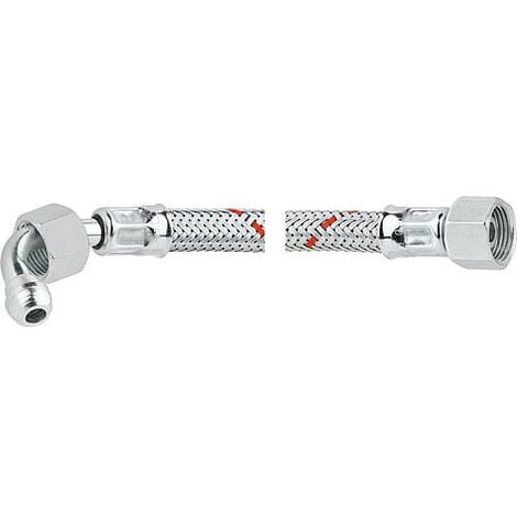 Flexible de bruleur fioul avec ecrou-raccord 3/8" et coude 90° 750 mm, Intercal, Convair