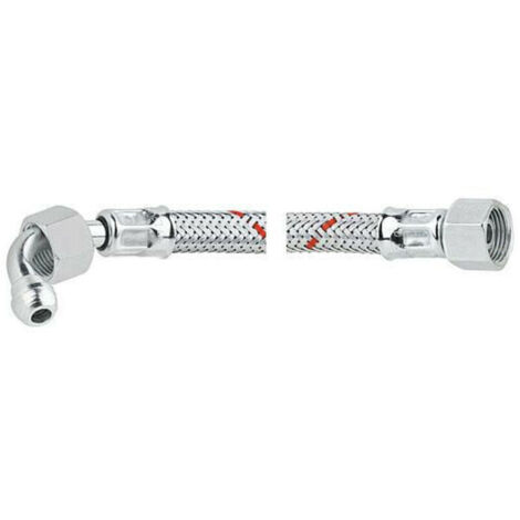 Flexible de bruleur fioul avec ecrou-raccord 3/8" et coude 90° 750 mm, Intercal, Convair