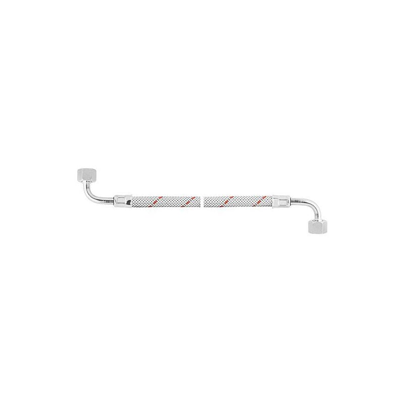 Flexible de bruleur fioul avec ecrou-raccord 3/8' des 2 cotes 90° (Forme s), 1150 mm, pour Buderus
