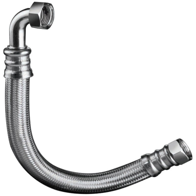 Flexible sanitaire coudé Inox Øintér.19mm-Femelle/Femelle 3/4'-500mm - taq extra