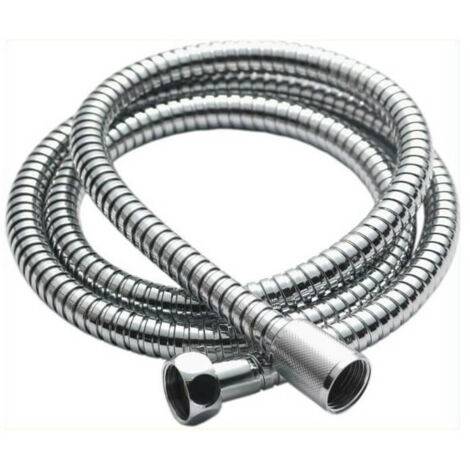 Flexible de douche 130 cm inox chromé – Format standard 1/2' (15 x 21 mm) – Embouts sertis et système anti-torsion – Bodyclean