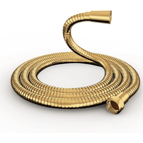 Flexible de douche 1,5 m flexible de douche en acier inoxydable doré chromé anti-torsion anti-explosion