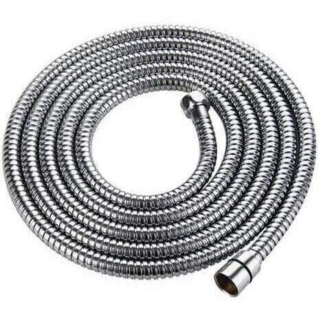 AIPERQ Flexible de douche 3m avec double protection anti-torsion Flexible de douche de haute qualité Tube en acier inoxydable Anti-torsion extrêmement flexible 1/2 pouce chromé