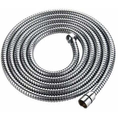 AIPERQ Flexible de douche 3m avec double protection anti-torsion Flexible de douche de haute qualité Tube en acier inoxydable Anti-torsion extrêmement flexible 1/2 pouce chromé