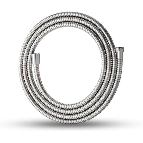 Flexible de Douche 3m, Tuyau Douche avec Protection Anti-Torsion, Flexible Douche en Acier Inoxydable, Universel G1/2", pour Robinetterie de Salle de Bains, Remplacement Tuyau de Douche, Argent