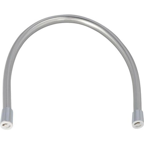Flexible de douche 600 mm en plastique argenté – Émerillons des deux côtés – Raccords DN 15 cône pour installation facile – Evenes