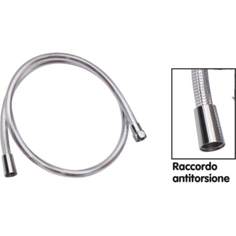 Flexible de douche Aeternum 150 cm en pvc chromA avec raccordement conique