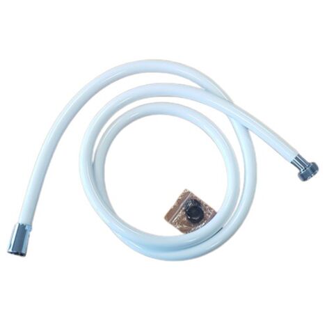 Flexible de douche blanc en PVC - 1,50 m