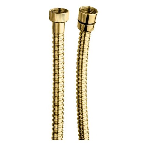 Flexible de douche doré avec double agrafage 150 cm laiton - CRISTINA ONDYNA DA21552