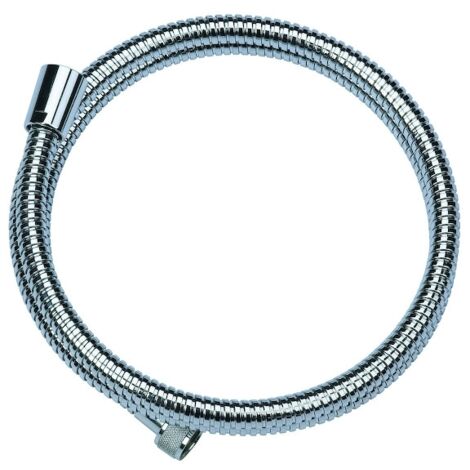 Flexible de douche laiton double agrafage 1.50m, 1 écrou conique 15x21, 1 écrou moleté 15x21.
