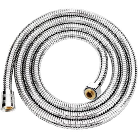 Flexible De Douche Long 2M Acier Inoxydable Tuyau De Douche éTanche Anti-Kink Anti-Explosion Avec Connecteur En Laiton Tuyau