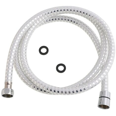 Flexible de douche PVC Blanc/Argent 1,50 mètres