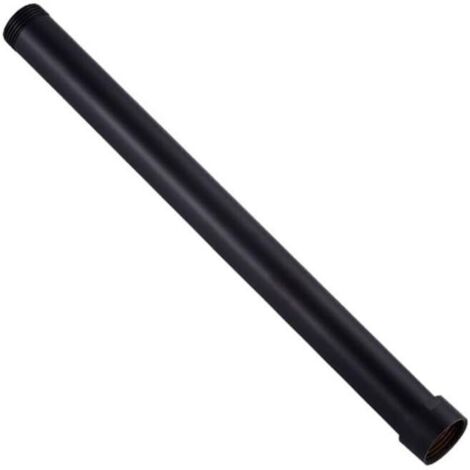 Flexible de douche rond en acier inoxydable pour rallonge de pommeau de douche (noir) 30 cm