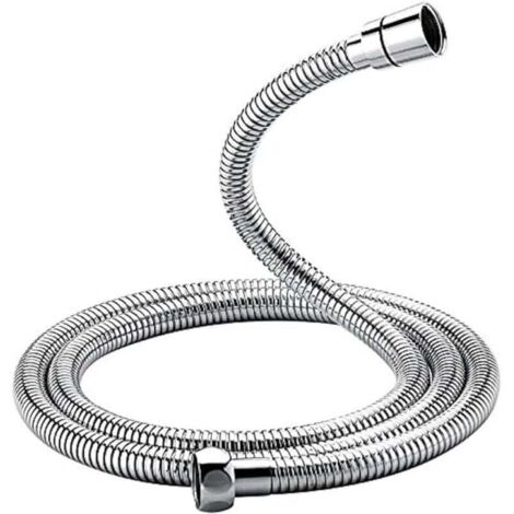 Flexible de douche universel (1,5 m), anti-torsion, anti-pliage, acier inoxydable/chrome