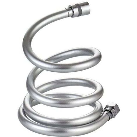 Flexible de douche,Flexible de Douche Tuyau de Douche en PVC 1.5 m, Flexible de Douche 360° Anti-Torsion et Anti-Pliure avec Connecteur en Laiton, Universel G 1/2"