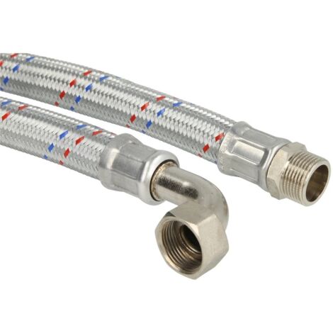Flexible de raccordement 1000 mm 3/4’’ FM x 3/4’’ FF coude 90° zingué