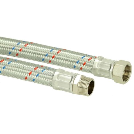 Flexible de raccordement 500 mm 1’’ FM x 1’’ FF inox