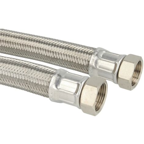 Flexible de raccordement 500 mm 3/4’’ FF x 3/4’’ FF en acier inox